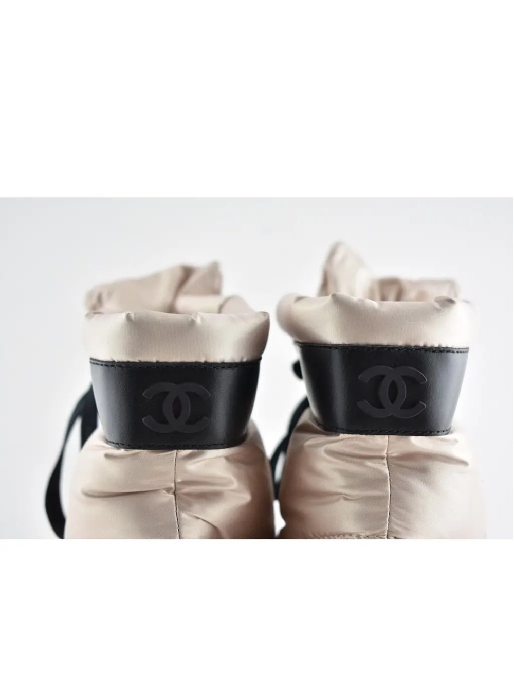 Cream Lace-Up Combat Boots for Women - Picture 3 of 11